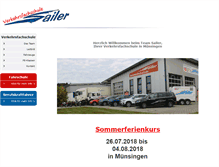 Tablet Screenshot of fahrschule-sailer.de